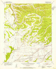 Agua Fria New Mexico Historical topographic map, 1:24000 scale, 7.5 X 7.5 Minute, Year 1951