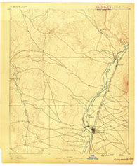 Albuquerque New Mexico Historical topographic map, 1:125000 scale, 30 X 30 Minute, Year 1889