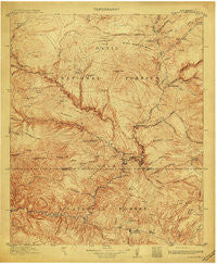 Alum Mountain New Mexico Historical topographic map, 1:125000 scale, 30 X 30 Minute, Year 1913