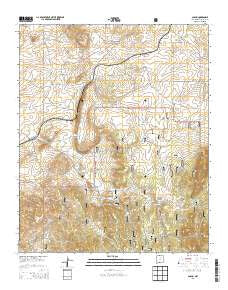 Ancho New Mexico Current topographic map, 1:24000 scale, 7.5 X 7.5 Minute, Year 2013