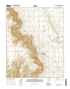Arroyo Del Alamo New Mexico Current topographic map, 1:24000 scale, 7.5 X 7.5 Minute, Year 2017
