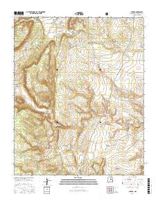 Aurora New Mexico Current topographic map, 1:24000 scale, 7.5 X 7.5 Minute, Year 2017