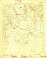 Bernal New Mexico Historical topographic map, 1:125000 scale, 30 X 30 Minute, Year 1891