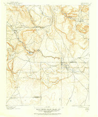 Bernal New Mexico Historical topographic map, 1:125000 scale, 30 X 30 Minute, Year 1890