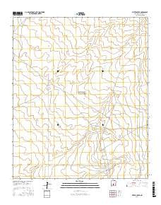 Bitter Creek New Mexico Current topographic map, 1:24000 scale, 7.5 X 7.5 Minute, Year 2017