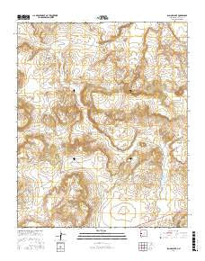 Blaines Lake New Mexico Current topographic map, 1:24000 scale, 7.5 X 7.5 Minute, Year 2017