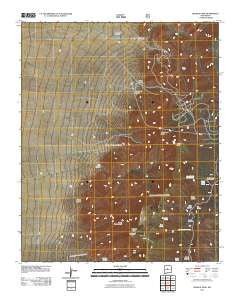 Bosque Peak New Mexico Historical topographic map, 1:24000 scale, 7.5 X 7.5 Minute, Year 2011