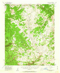 Brazos Peak New Mexico Historical topographic map, 1:62500 scale, 15 X 15 Minute, Year 1955