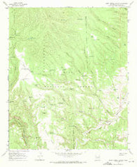 Burnt Corral Canyon New Mexico Historical topographic map, 1:24000 scale, 7.5 X 7.5 Minute, Year 1967