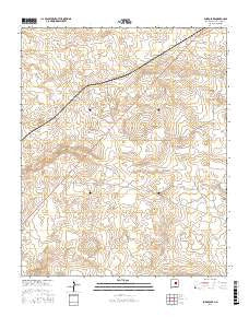 Burro Lake New Mexico Current topographic map, 1:24000 scale, 7.5 X 7.5 Minute, Year 2017