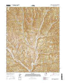 Caliente Canyon South New Mexico Current topographic map, 1:24000 scale, 7.5 X 7.5 Minute, Year 2017