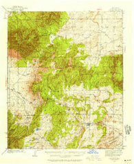 Capitan New Mexico Historical topographic map, 1:62500 scale, 15 X 15 Minute, Year 1934