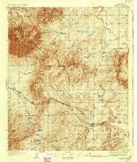 Capitan New Mexico Historical topographic map, 1:62500 scale, 15 X 15 Minute, Year 1937