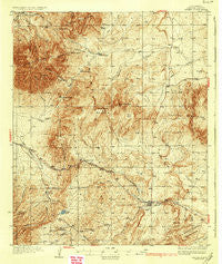 Capitan New Mexico Historical topographic map, 1:62500 scale, 15 X 15 Minute, Year 1937