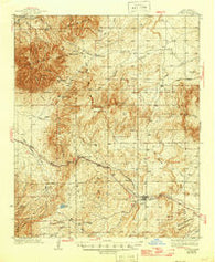 Capitan New Mexico Historical topographic map, 1:62500 scale, 15 X 15 Minute, Year 1937