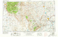 Carlsbad New Mexico Historical topographic map, 1:250000 scale, 1 X 2 Degree, Year 1954