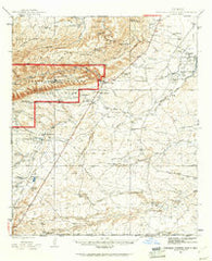Carlsbad Caverns East New Mexico Historical topographic map, 1:62500 scale, 15 X 15 Minute, Year 1945