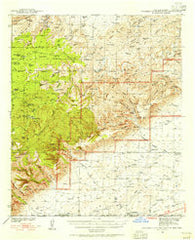 Carlsbad Caverns West New Mexico Historical topographic map, 1:62500 scale, 15 X 15 Minute, Year 1940