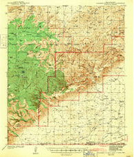 Carlsbad Caverns West New Mexico Historical topographic map, 1:62500 scale, 15 X 15 Minute, Year 1943