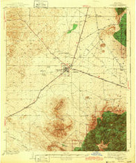 Carrizozo New Mexico Historical topographic map, 1:62500 scale, 15 X 15 Minute, Year 1943