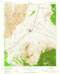 Carrizozo New Mexico Historical topographic map, 1:62500 scale, 15 X 15 Minute, Year 1950