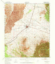 Carrizozo New Mexico Historical topographic map, 1:62500 scale, 15 X 15 Minute, Year 1950