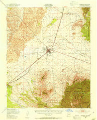 Carrizozo New Mexico Historical topographic map, 1:62500 scale, 15 X 15 Minute, Year 1950