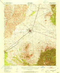 Carrizozo New Mexico Historical topographic map, 1:62500 scale, 15 X 15 Minute, Year 1950