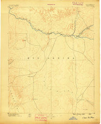 Chaco New Mexico Historical topographic map, 1:250000 scale, 1 X 1 Degree, Year 1889