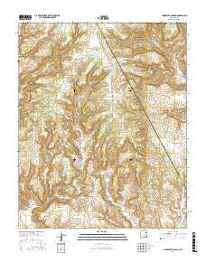 Chinaberry Canyon New Mexico Current topographic map, 1:24000 scale, 7.5 X 7.5 Minute, Year 2017