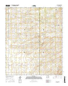 Claunch New Mexico Current topographic map, 1:24000 scale, 7.5 X 7.5 Minute, Year 2017