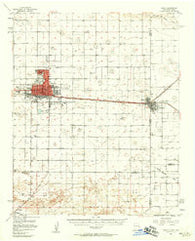 Clovis New Mexico Historical topographic map, 1:62500 scale, 15 X 15 Minute, Year 1957
