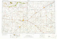Clovis New Mexico Historical topographic map, 1:250000 scale, 1 X 2 Degree, Year 1954