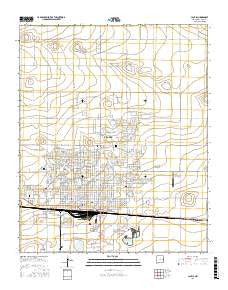 Clovis New Mexico Current topographic map, 1:24000 scale, 7.5 X 7.5 Minute, Year 2017