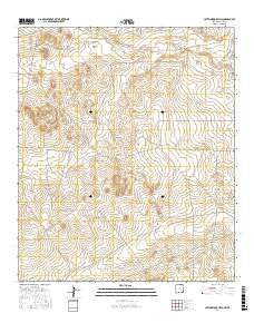 Cottonwood Hills New Mexico Current topographic map, 1:24000 scale, 7.5 X 7.5 Minute, Year 2017