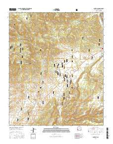 Cruzville New Mexico Current topographic map, 1:24000 scale, 7.5 X 7.5 Minute, Year 2017