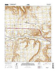 Cubero New Mexico Current topographic map, 1:24000 scale, 7.5 X 7.5 Minute, Year 2017