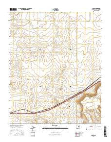 Cuervo New Mexico Current topographic map, 1:24000 scale, 7.5 X 7.5 Minute, Year 2017
