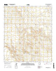 Custer Mountain New Mexico Current topographic map, 1:24000 scale, 7.5 X 7.5 Minute, Year 2017