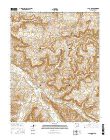 Cutter Canyon New Mexico Current topographic map, 1:24000 scale, 7.5 X 7.5 Minute, Year 2017