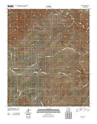 Dunken New Mexico Historical topographic map, 1:24000 scale, 7.5 X 7.5 Minute, Year 2010