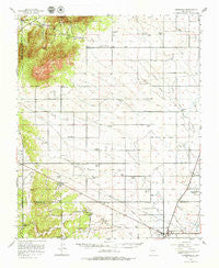 Edgewood New Mexico Historical topographic map, 1:62500 scale, 15 X 15 Minute, Year 1956