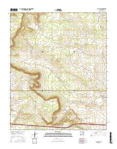 El Cabo New Mexico Current topographic map, 1:24000 scale, 7.5 X 7.5 Minute, Year 2017