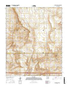 El Cuervo Butte New Mexico Current topographic map, 1:24000 scale, 7.5 X 7.5 Minute, Year 2017