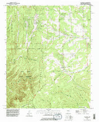 Escabosa New Mexico Historical topographic map, 1:24000 scale, 7.5 X 7.5 Minute, Year 1991