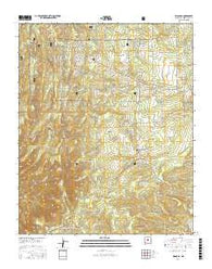 Escabosa New Mexico Current topographic map, 1:24000 scale, 7.5 X 7.5 Minute, Year 2017