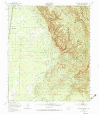 Escondido Canyon New Mexico Historical topographic map, 1:62500 scale, 15 X 15 Minute, Year 1950
