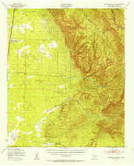 Escondido Canyon New Mexico Historical topographic map, 1:62500 scale, 15 X 15 Minute, Year 1950