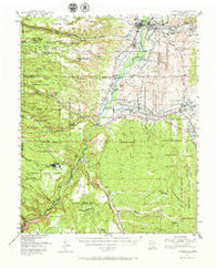 Espanola New Mexico Historical topographic map, 1:62500 scale, 15 X 15 Minute, Year 1953