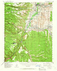 Espanola New Mexico Historical topographic map, 1:62500 scale, 15 X 15 Minute, Year 1953